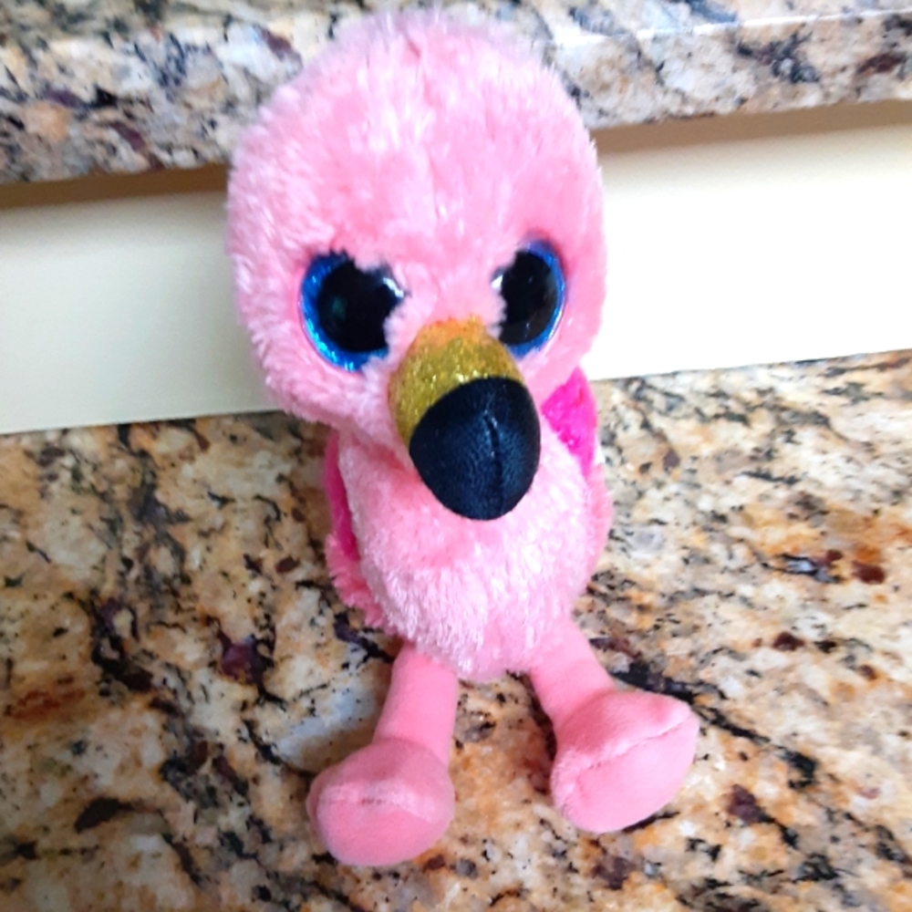 Flamingo beanie baby